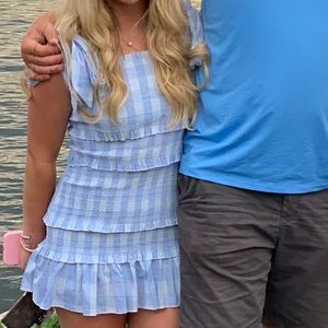 Red dress boutique smocked dress